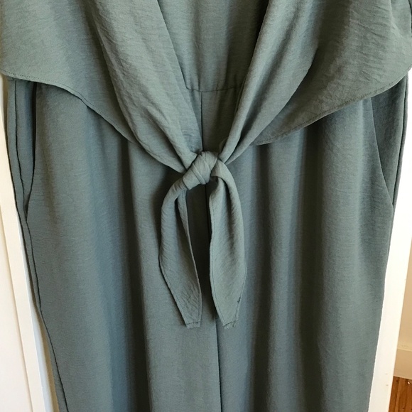 CONNECTED APPAREL Jumpsuit Sleeveless Romper Wide Leg‎ Cropped Moss Size 12 - Picture 4 of 16